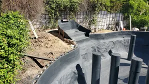 Window Koi pond construction-3